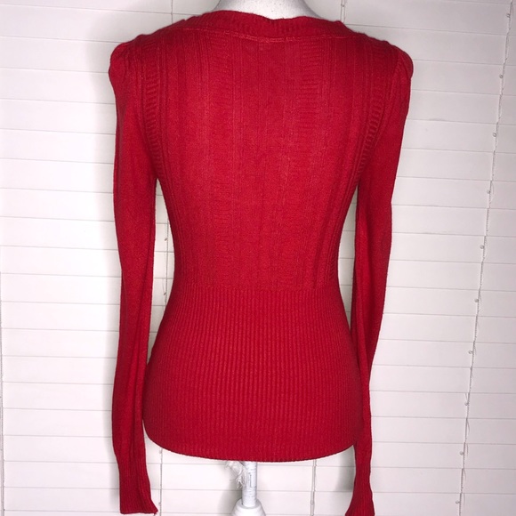 Bebe Scoop Neck Cable Knit Sweater - Picture 5 of 5